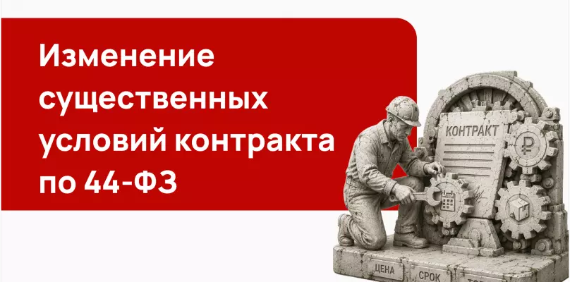 Изменение существенных условий контракта по 44-ФЗ в 2026 году: цена, срок, товар