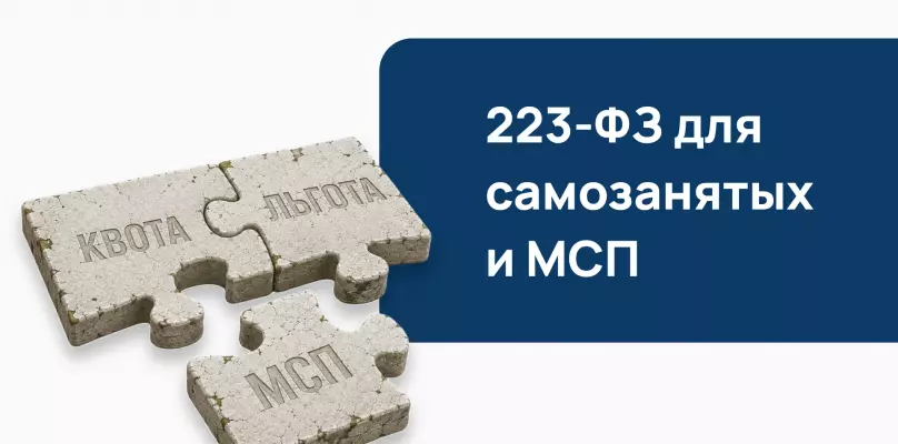 223-ФЗ для самозанятых и МСП: квоты, льготы и как зайти в тендеры в 2026 году